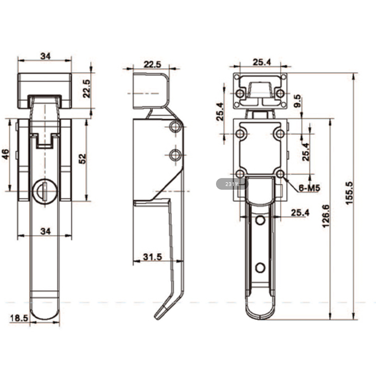 Fibbia di serraggio tipo push-C9401-1