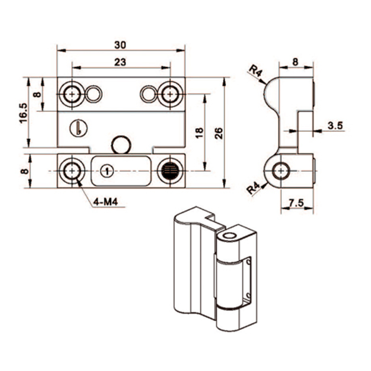 Cerniera piatta-B2205-22