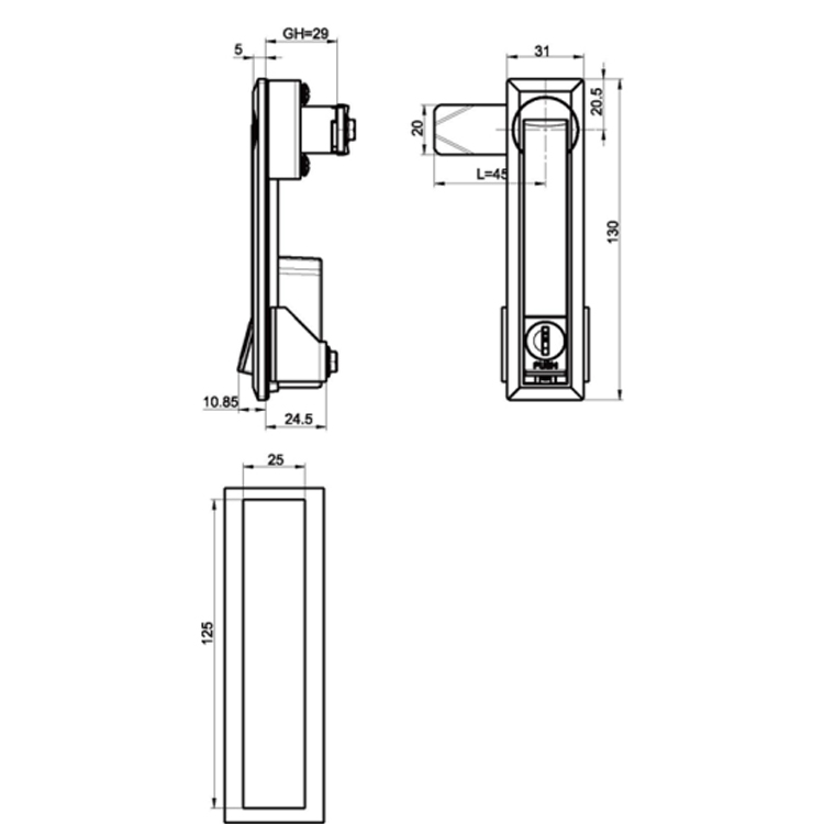 Premere per aprire il Rocker Lock-A7141
