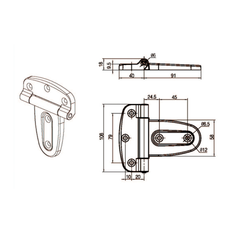 Cerniera piatta Pa-B2226-1