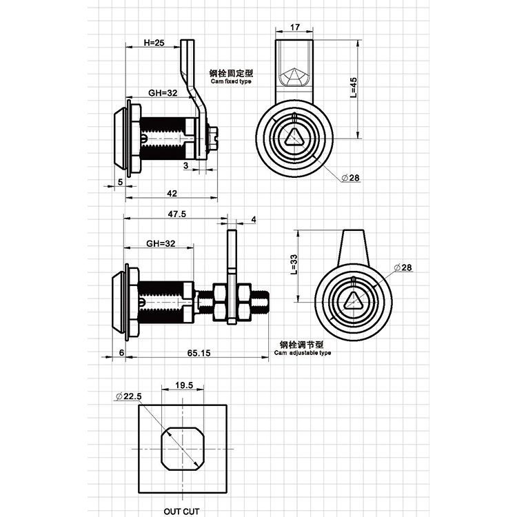 Blocco compressione tipo strumento standard americano-A6321